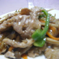 健康法師の　ポークステーキの素で野菜炒め