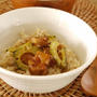 テンペとゴーヤの唐揚げ玄米ミニ丼