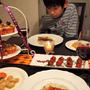 黒×オレンジのハロウィンテーブル