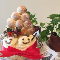 ケーキの代わりに雪だるま・クリスマスバージョンのちぎりパン～初めて作りました♪♪