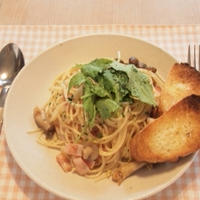 きのことベーコンの和風ペペロンチーノ
