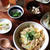 親子どんぶり と 竹輪の野菜詰め磯辺揚げ。