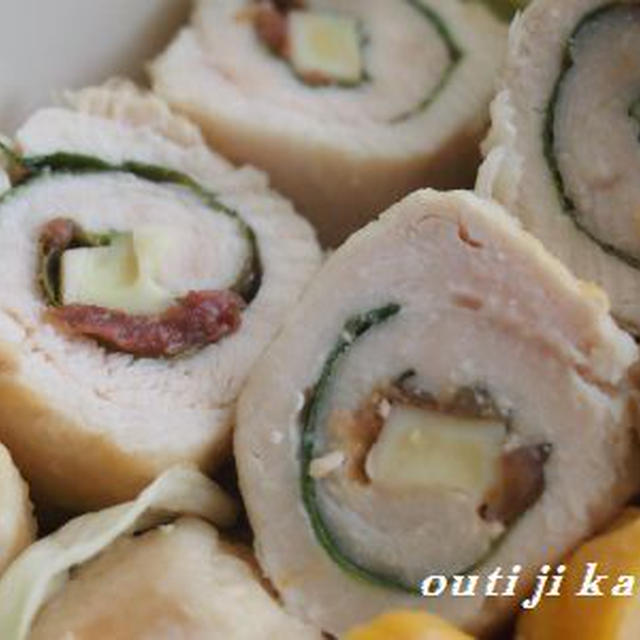鶏ささみの梅しそチーズ巻き By いーちゃんさん レシピブログ 料理ブログのレシピ満載