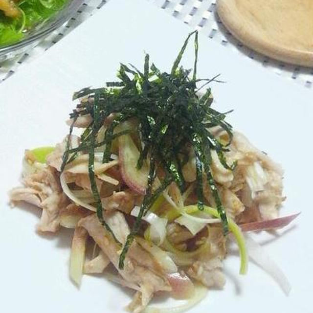 鶏と香味野菜のさっぱり和え