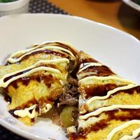 超簡単！3行☆「牛肉オムレツ　“トンペイ焼き風”」