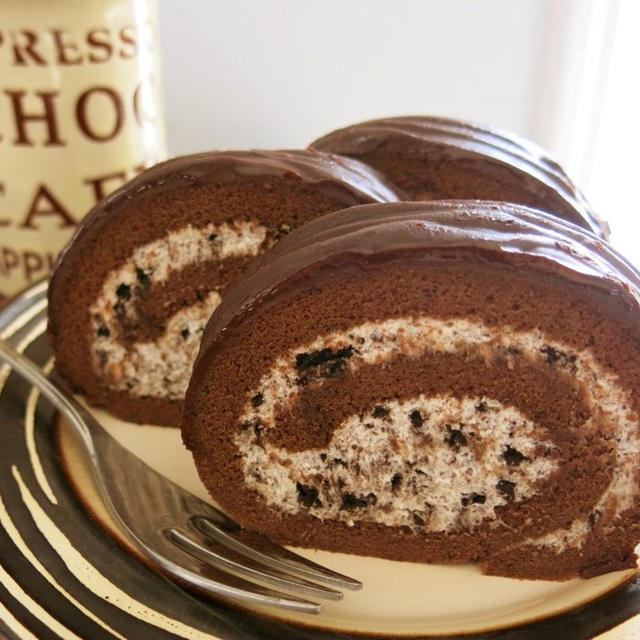 オレオ チョコロールケーキ By Mischaさん レシピブログ 料理ブログのレシピ満載