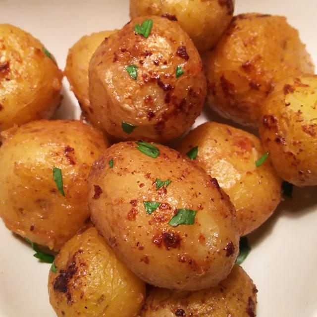 きのうのおつまみ　 揚げじゃがの味噌からめ