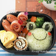 キャラ弁♪カエル＆かたつむりウインナー