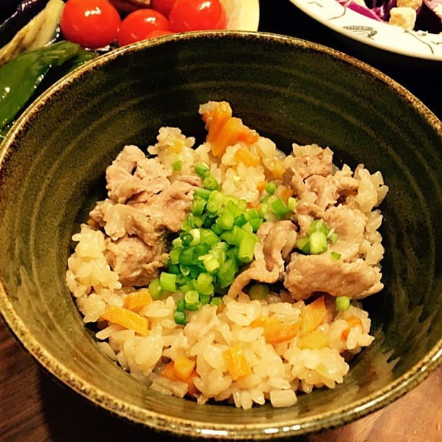 旨飯‼︎豚肉としょうがの炊き込み御飯♡