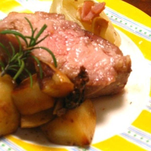 蜂蜜シロップで豚ロティ★rôti de porc au miel épisé!!