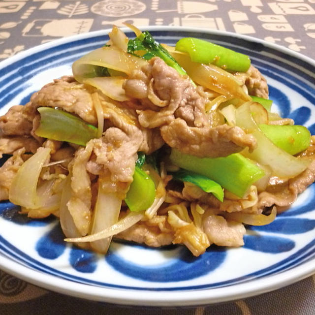 野菜と豚肉の生姜焼き