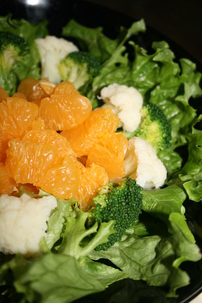 伊予柑と温野菜のサラダ