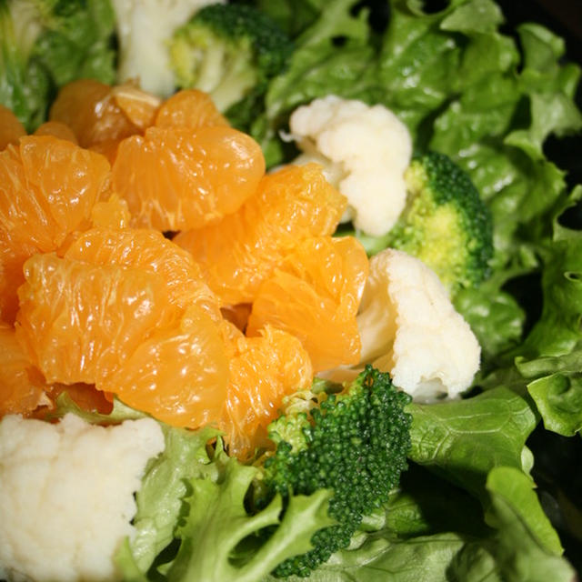 伊予柑と温野菜のサラダ