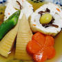 ひろうすと筍の煮物＜アスパラ添え＞