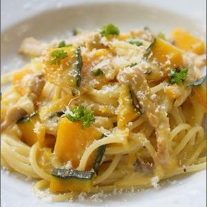 大人のパンプキンクリームパスタ