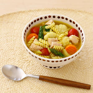 野菜たっぷりスープカレーパスタ