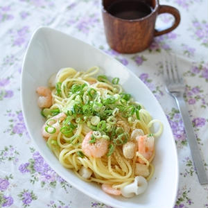 ごま油de塩ガーリックパスタ