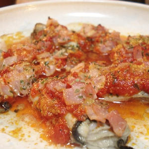 牡蠣のオーブン焼き-トマト&ベーコン