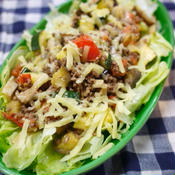 夏野菜とひき肉のエスニックホットサラダ