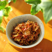 ごぼうと桜エビでパリウマ食べるスパイス