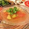 ナスとトマトの冷製タイ風スープ