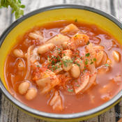 キャベツと大豆のトマトスープ