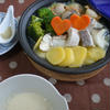 タラと冬野菜の蒸し鍋 ホワイトペパーでピリリ洋風タレ