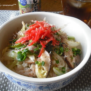 冷しゃぶ　塩ダレde焼きうどん♪