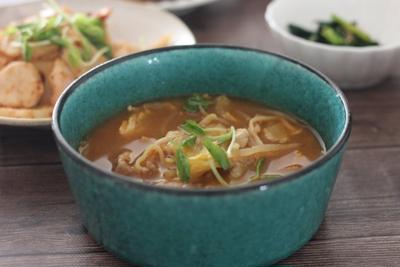 食物繊維たっぷり食べる豆腐キムチスープ