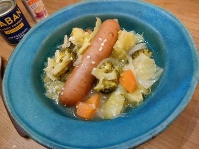 ごろごろ野菜とウインナーのスープ