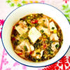 ニラと豆腐と豚肉の台湾風スープ