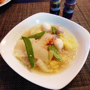 白菜と緑豆春雨の中華スープ