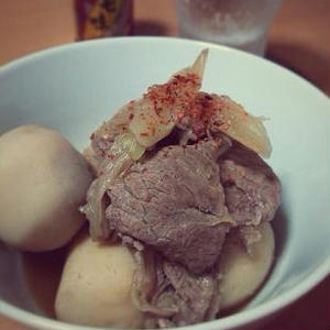 里芋と牛肉の生姜煮