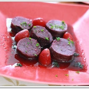 紫芋の赤ワインおろし生しょうが煮