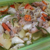 秋鮭と野菜のハーブ焼き