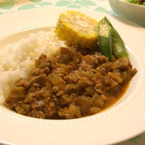 なすとミンチのキーマカレー