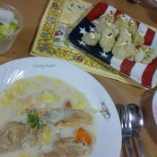 鶏と鮭の白菜シチュー