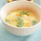 青梗菜の豆乳坦々スープ