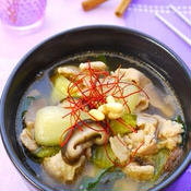 豚肉と青梗菜のシナモンチャイニーズスープ