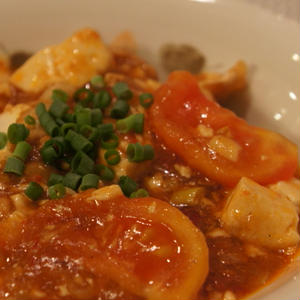 豆腐と豚肉のさっと煮込み