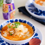 トムヤ厶クン風クリーム豆腐スープ