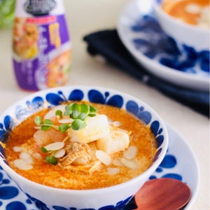 トムヤ厶クン風クリーム豆腐スープ