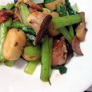 小松菜とベーコン・エリンギのソテー
