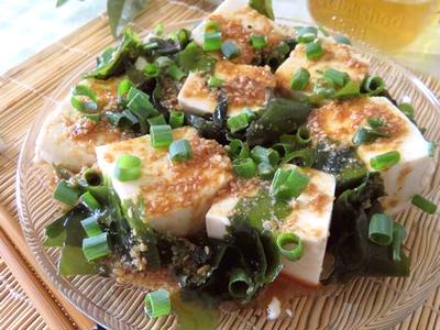 豆腐とわかめの中華サラダ