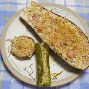 ガーリック&オニオン風味の夏野菜のパン粉焼き