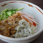 しらす納豆サラダ素麺