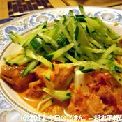 きゅうりキムチマヨ豆腐サラダ
