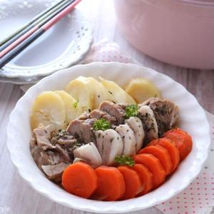 蒸し豚と温野菜