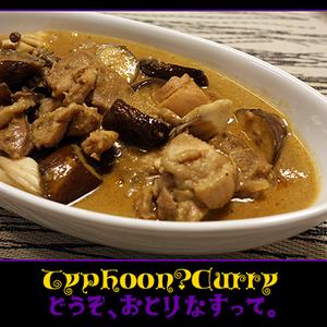 【　Typhoon?Curry - おとりなすって -　】　 ココナッツミルク入り　鶏と茄子のカレー