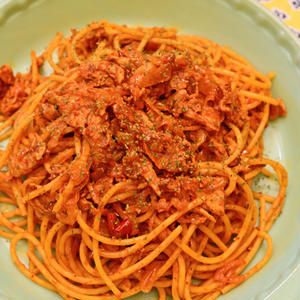 豚肉の旨辛トマトスパゲティ